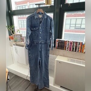Denim Long Sleeve Jumpsuit